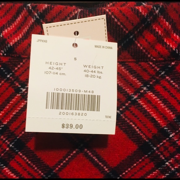 Janie and Jack red plaid skirt - Picture 2 of 3